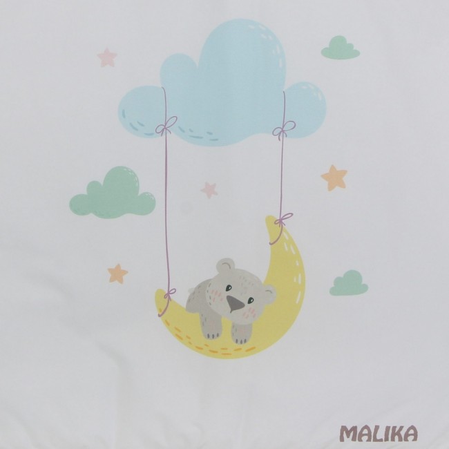 Матрас для пеленания Malika "Мишка на месяце" 75х68 см. белый Матрас для пеленания Malika "Мишка на месяце" 75х68 см. белый